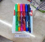 Ручка масляная 0,7мм, синяя, тонированный корпус, 6 цветов микс, С-40167