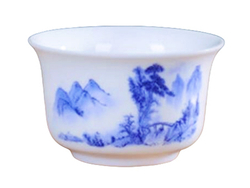 268019.2Y2 УЦЕНКА Пиала БАЗОВАЯ "Горы и реки" h=2,5см, d=6,4см, 70 мл, фарфор