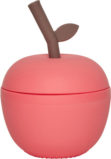 Детская кружка OYOY Apple, 250 мл, силикон, красная