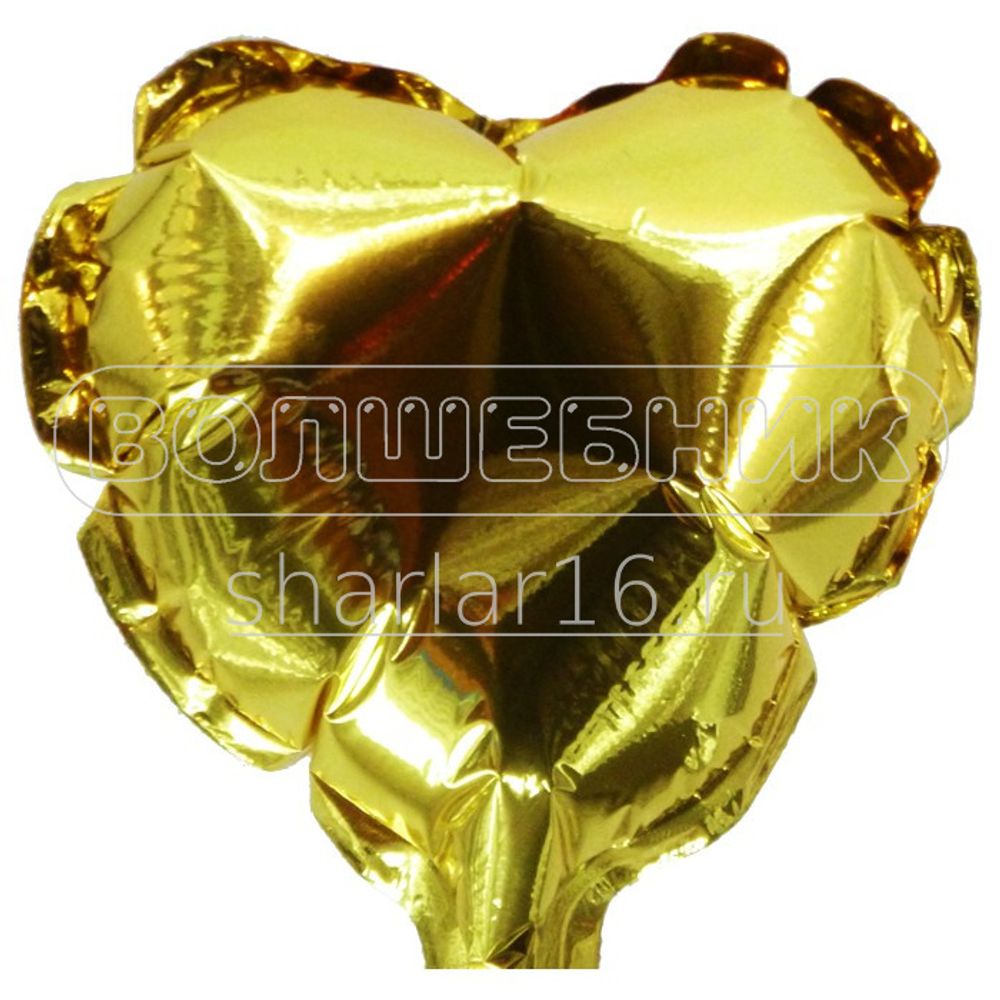 Шар Flexmetal Сердце 4&quot; золото #203500O