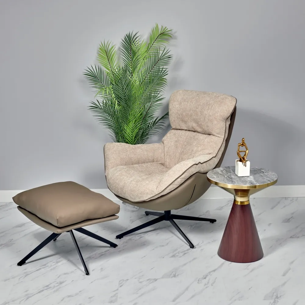 Кофейный столик Bradex Home Vision диам.40см x 54см, металл под дерево, керамика