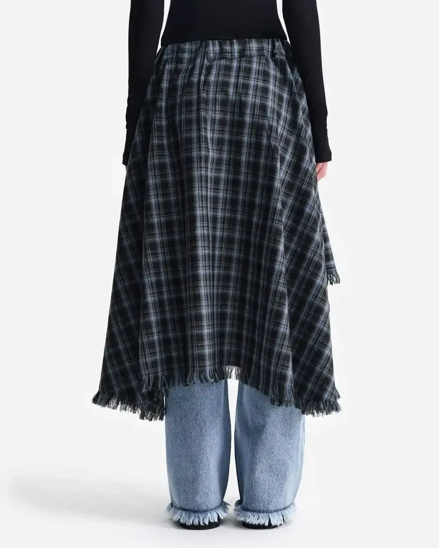 Клетчатая юбка-саронг