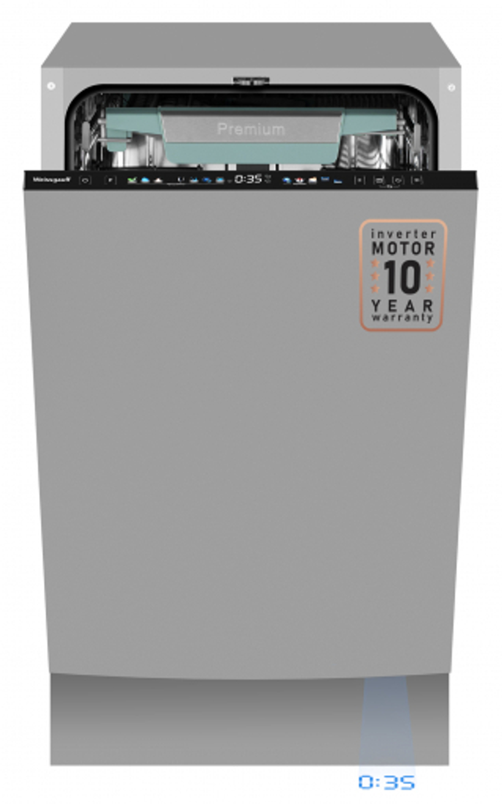 Встраиваемая посудомоечная машина Weissgauff BDW 4160 Real Touch DC Inverter Timer Floor