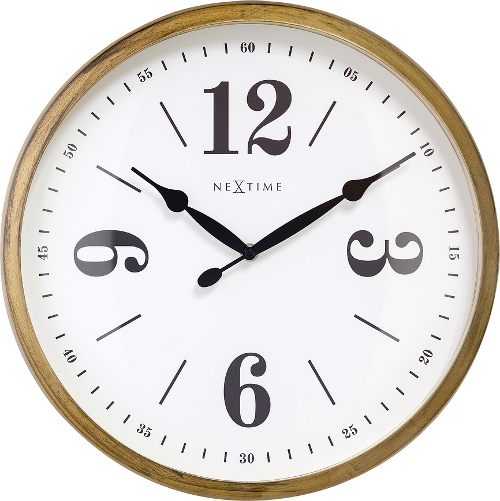 Настенные часы NeXtime Classic, металл, 39 см, белые