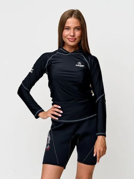 Футболка рашгард лонгслив Sargan Скелетон-Сап Худи UPF 50+ черный