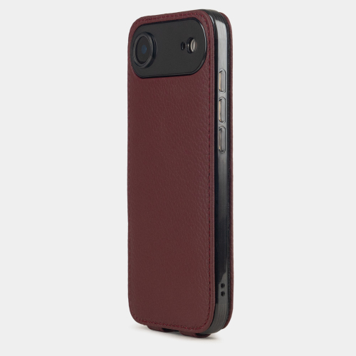 Чехол для iPhone 17 Air - кожа теленка, бордовый