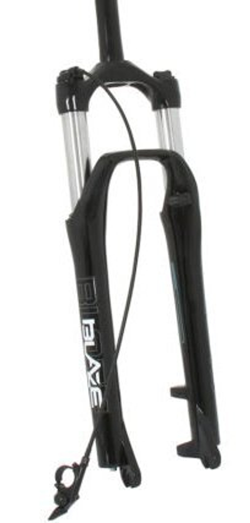 Вилка аморт. 1-0204 27.5"х28,6 пруж.-масл. удаленная регулир. гидравлическая блокировка на руле 100мм D черная RST BLAZE RL