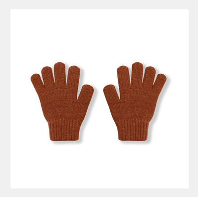 Перчатки вязаные (терракот)