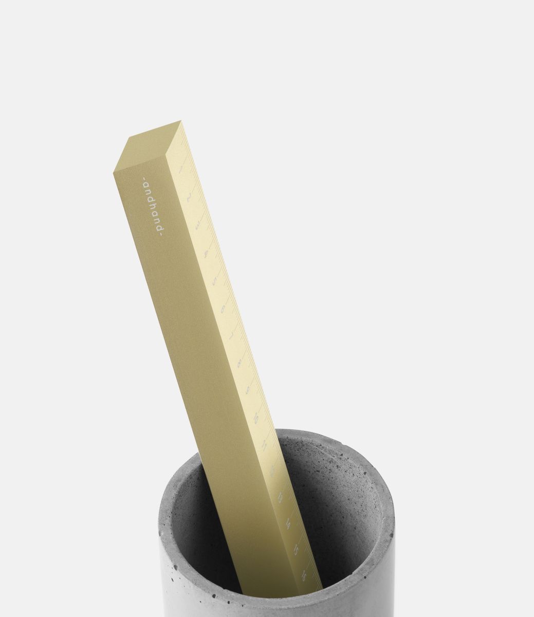 Andhand Illusion ruler Gold Lustre — линейка из алюминия с оптическим эффектом