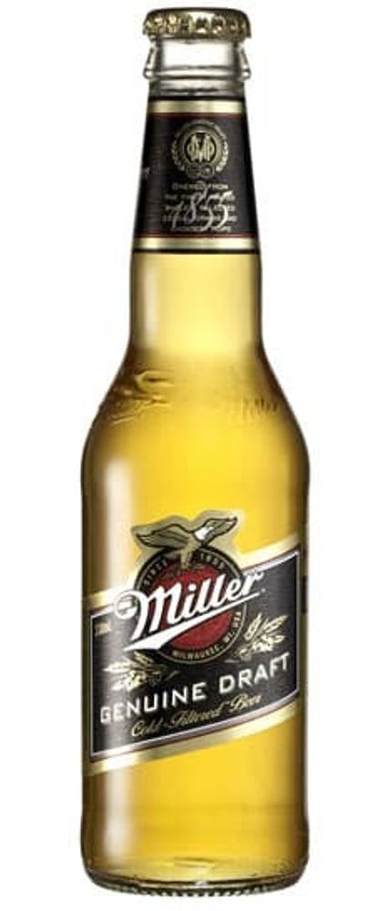 Пиво Миллер Дженюин Драфт / Miller Genuine Draft 0.33 - стекло