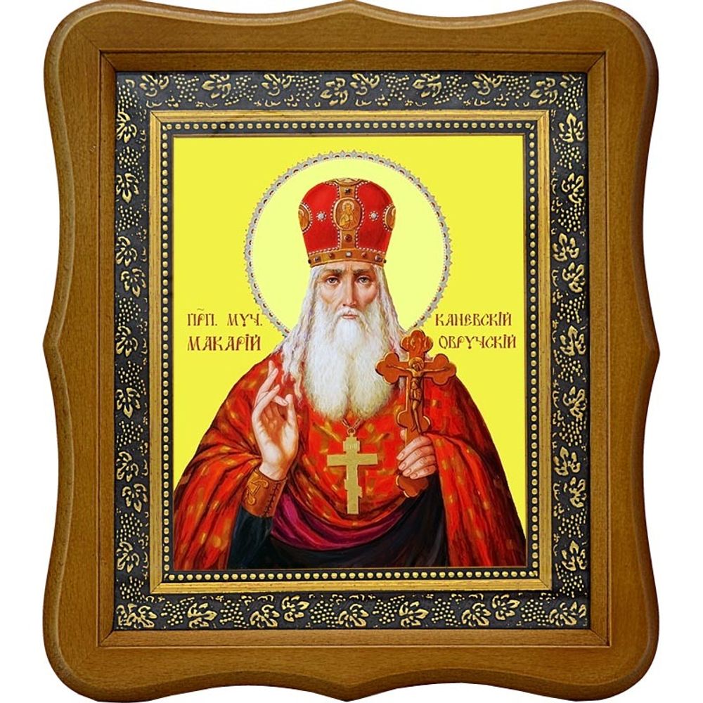 Макарий Каневский, Пинский, Овручский, Переяславский, архимандрит, преподобномученик. Икона на холсте.