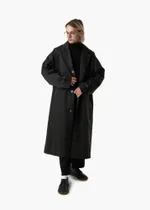 Плащ FOS Длинный 1 Черный Мужской