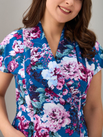 Халат Х-044/индиго-цветущийсад