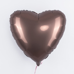 Сердце 18" Шоколадный Сатин Fm