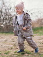 Брюки утеплённые Mjölk Cocoa Stripes, утеплитель 120гр/м2