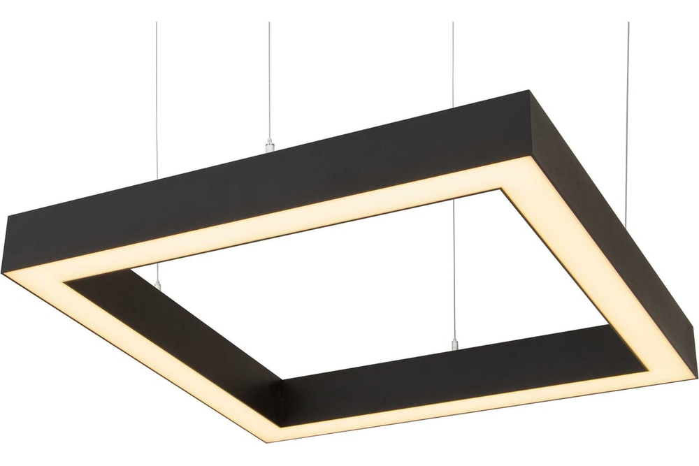 Светильник LED квадратный Quadro 72W 550х70х50мм 3000К черный подвесной IP40