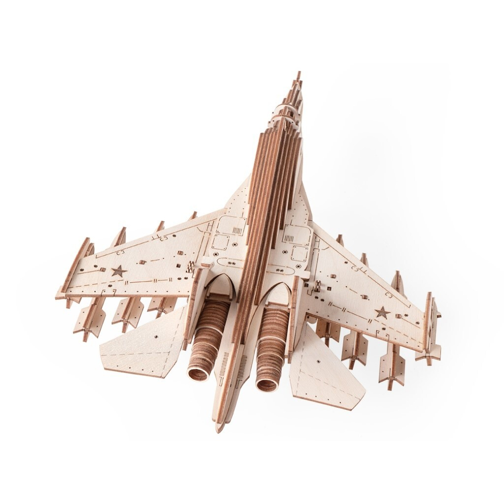 Деревянный конструктор Российский Истребитель СУ-30 от Lemmo, сборная модель, 3D пазл