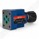 2FRM6B36-3X/32QRV - Регулятор расхода Ду 6 для монтажа на плиту, номинальный расход 32 л/мин, B = без доп. канала (стандарт), обратный клапан - есть