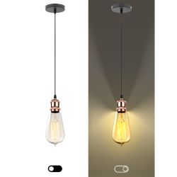 PL13 E27 - 1 RG Подсветка ЭРА Накладной, цоколь Е27, провод 1 м, цвет розовое золото | Подвесные светильники