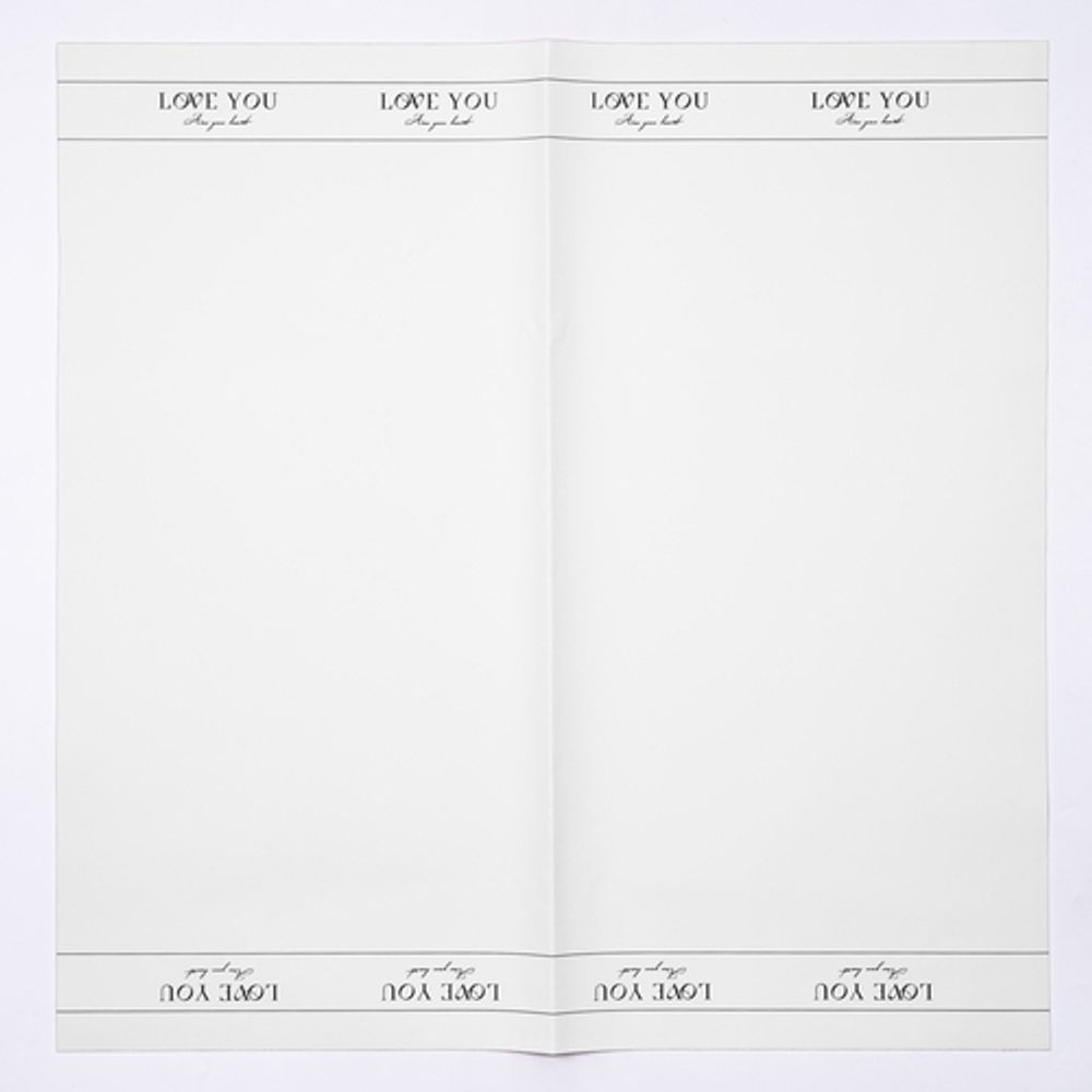 ЛИСТ матовый &quot;Любовь&quot; 57*57см/10шт БЕЛЫЙ