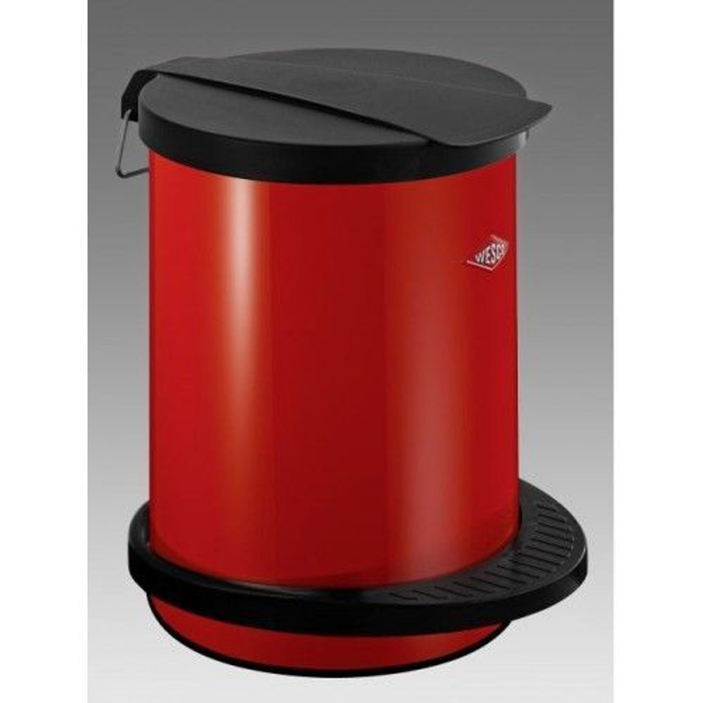 Ведро для мусора 13л Wesco Pedal bin 111 красное Германия