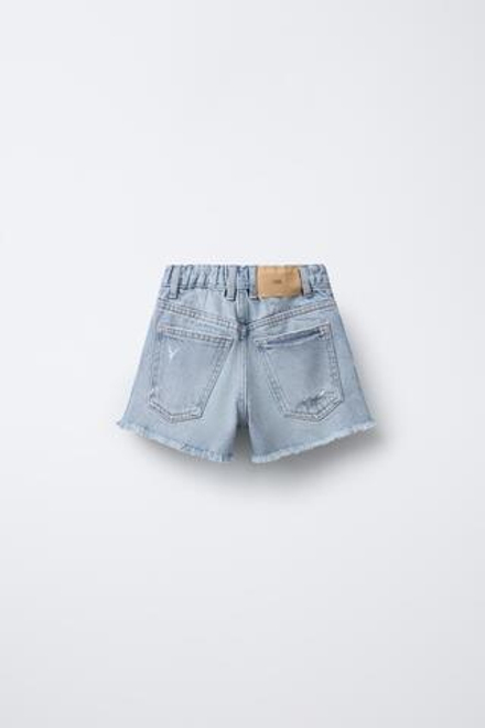 ZARA ДЖИНСОВЫЕ ШОРТЫ, ГОЛУБОЙ