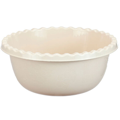 Миска 8л круглая, белый ротанг