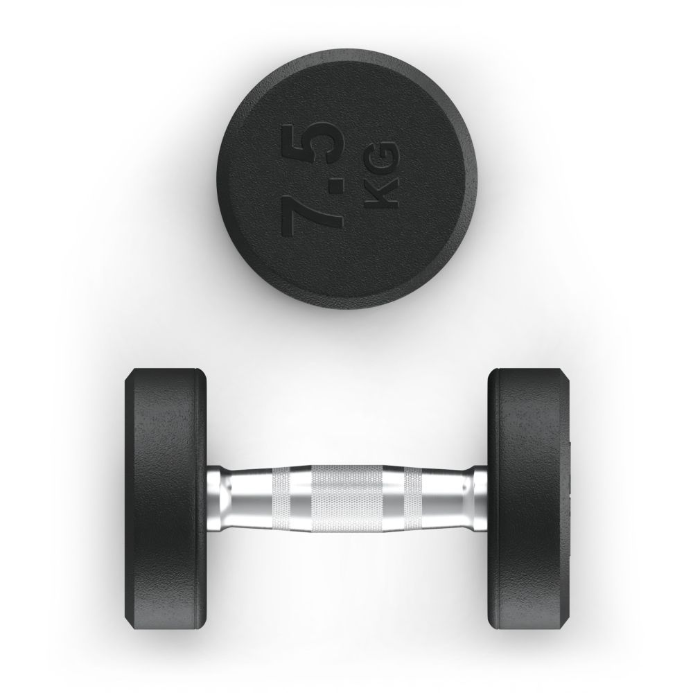 Гантель UNIX Fit PRO круглая обрезиненная 7,5 кг, 2 шт.