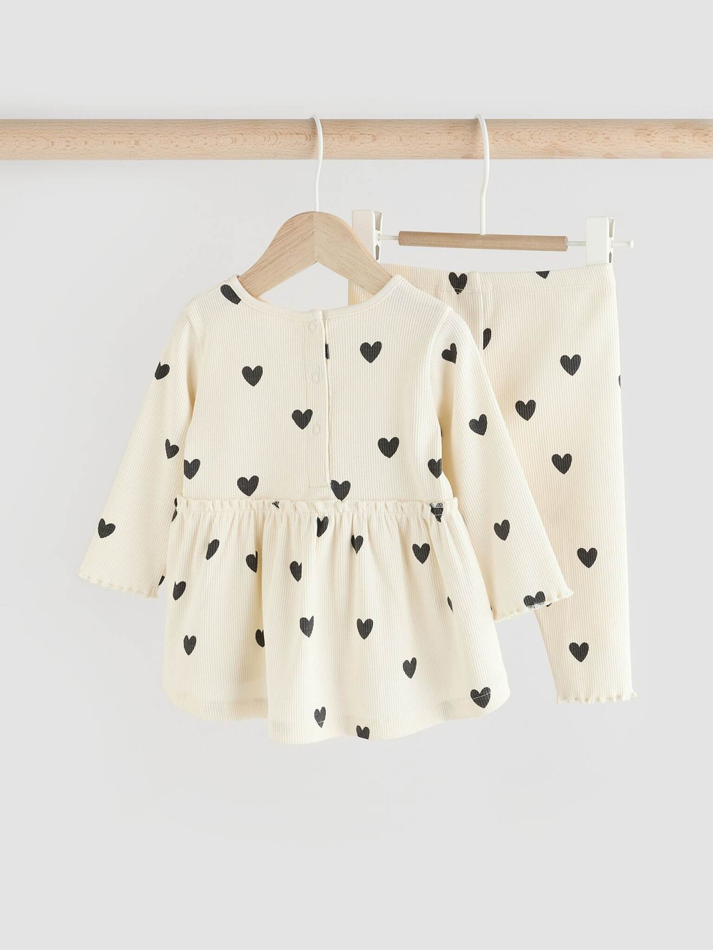 Лонгслив и легинсы в комплекте для малышей Next E66-478, Молочный