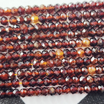 Гранат Малайя, спессартин, пироп, рондель, огранка, р-р 4.9мм, цена за нить 19 см