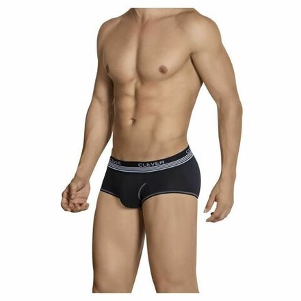 Мужские трусы брифы черные Clever Moda Julio Piping Brief 541011