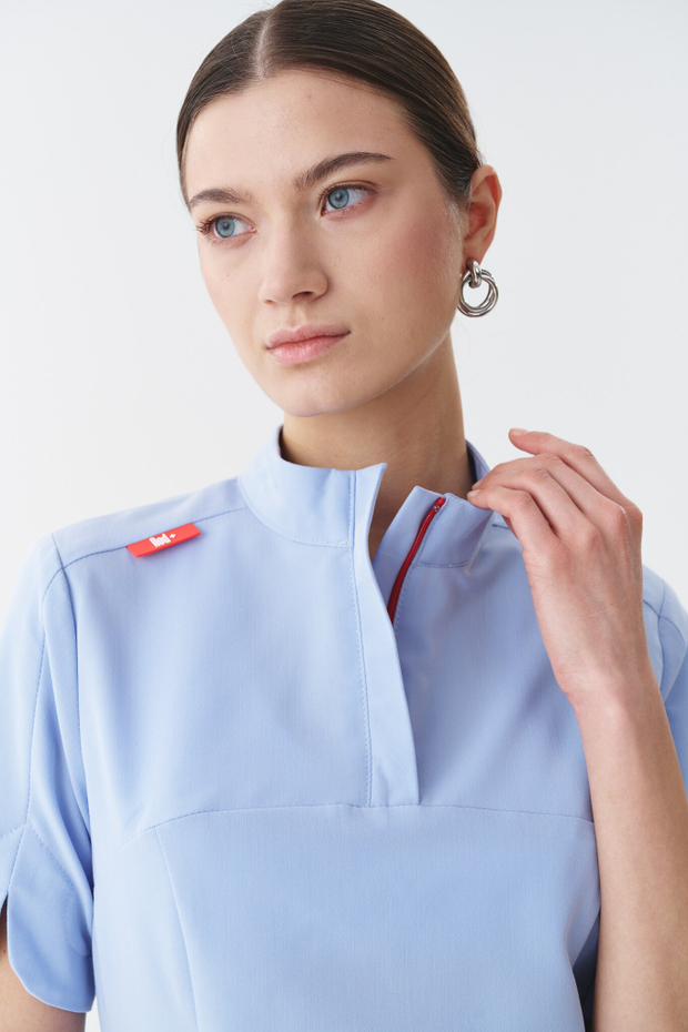 Топ медицинский женский Деликато, скайблю