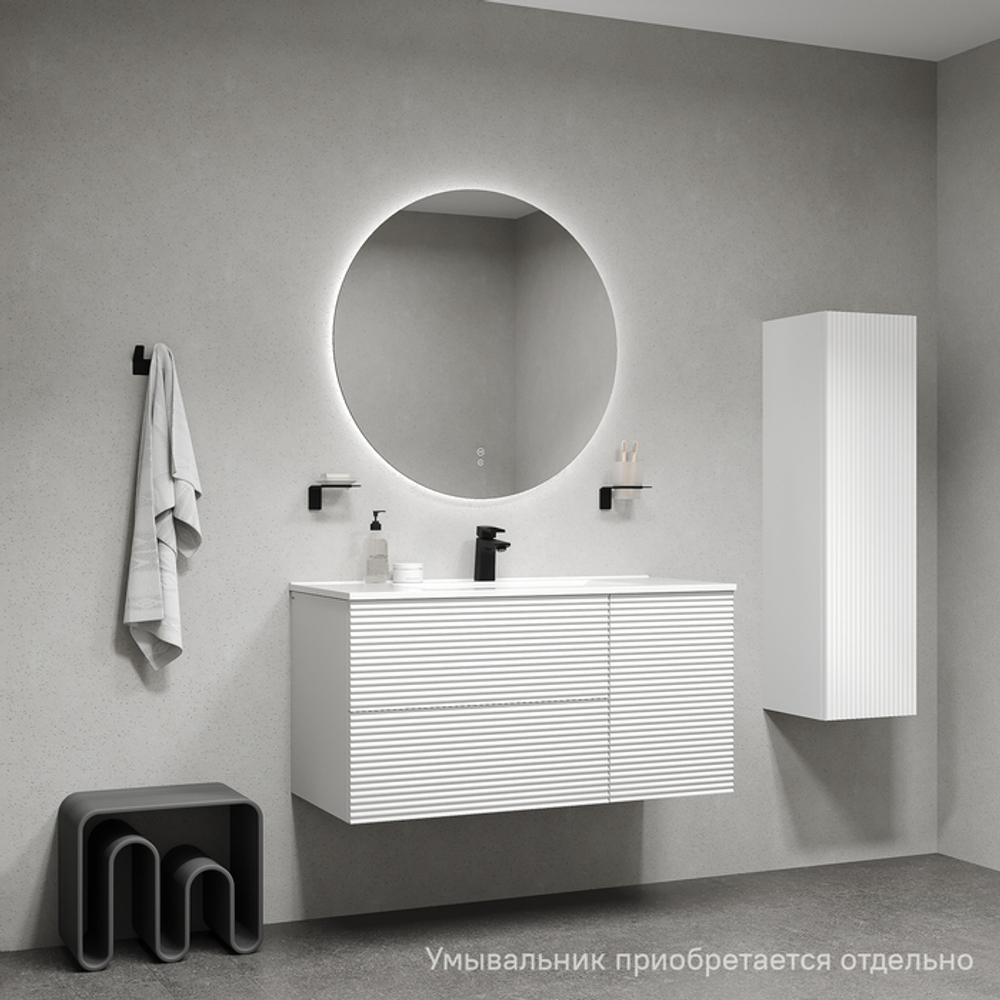 Тумба подвесная IDDIS Bild, 100 см, белый, BIL10W0i95