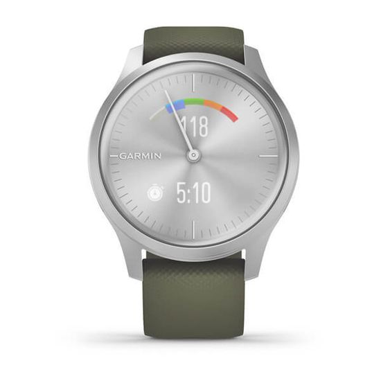 Умные часы Garmin Vívomove Style Silver - Moss Green 010-02240-21