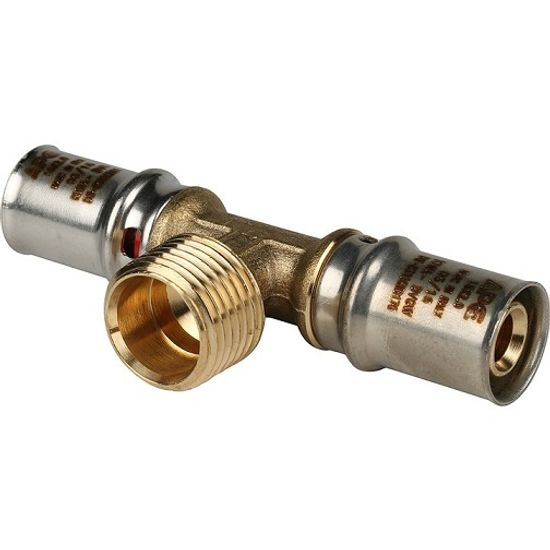 Тройник пресс Stout 16x1/2" НР с наружной резьбой (SFP-0008-161216)