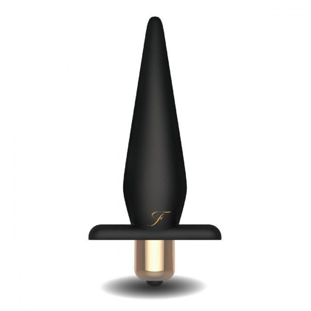 Черный анальный плаг Vibrating Butt Plug (Цвет: черный)