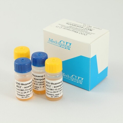 ЖСГ-набор контр.на глюкозу (Норма-2фл.+ Патология-2фл.,жидк.сыв-ка,4флх3мл,03.01.03, Медлакор,1уп..