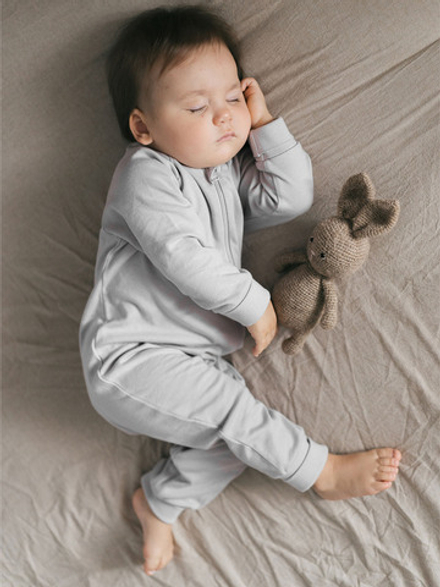 Комбинезон Mjölk Sleep and Play White Sand, на манжетах