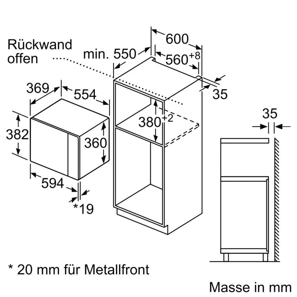 Встраиваемая микроволновая печь Bosch BFL554MB0
