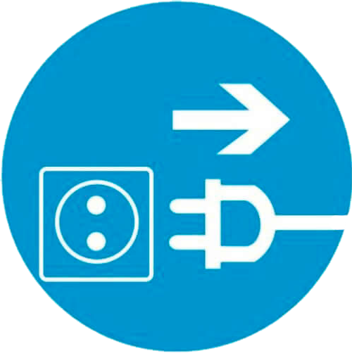 М13 "Отключить штепсельную вилку"