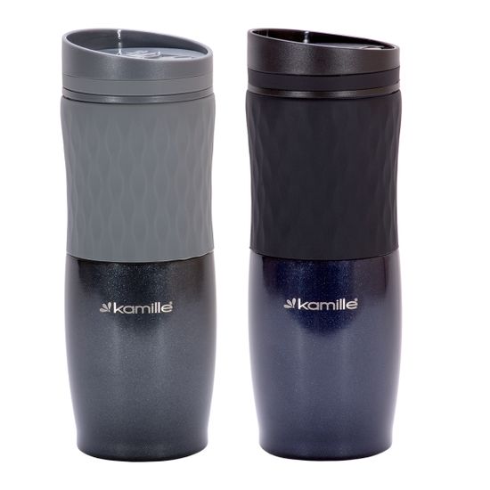Термокружка 500 мл. Kamille KM 2047 из нержавеющей стали с TPR вставкой