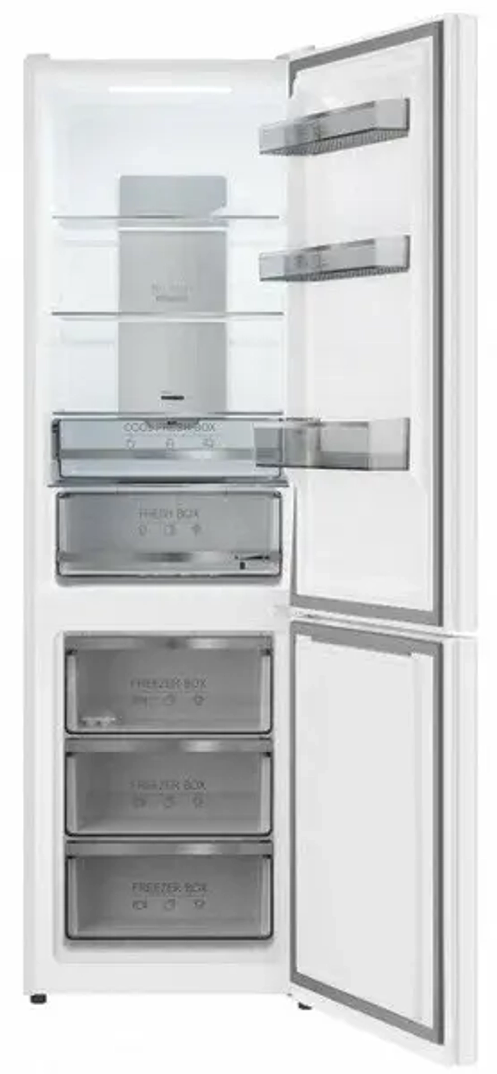 Холодильник двухкамерный Weissgauff WRK 195 D Full NoFrost White Rock Glass (q)