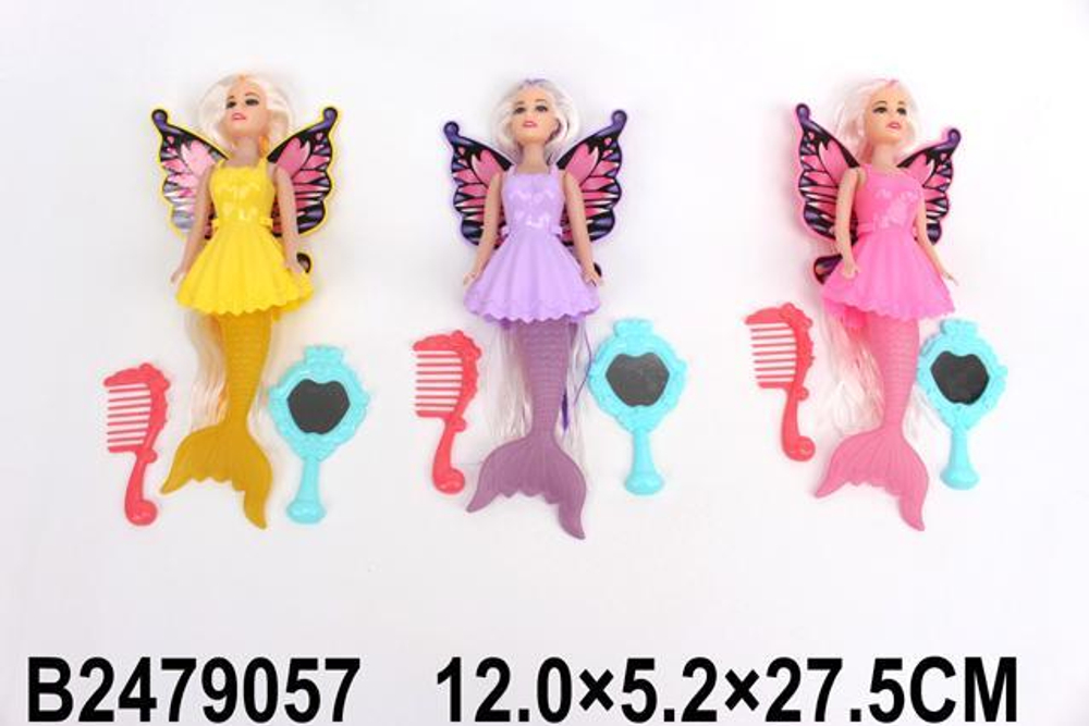 Кукла тип Модница с крыльями с аксессуарами, пакет 2023-4B