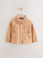 Куртка джинсовая с вышивкой для девочки Next E25-111, Кирпичный