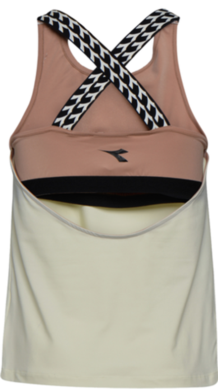 Топ теннисный Diadora L. Tank Clay - mahogany rose/whisper white