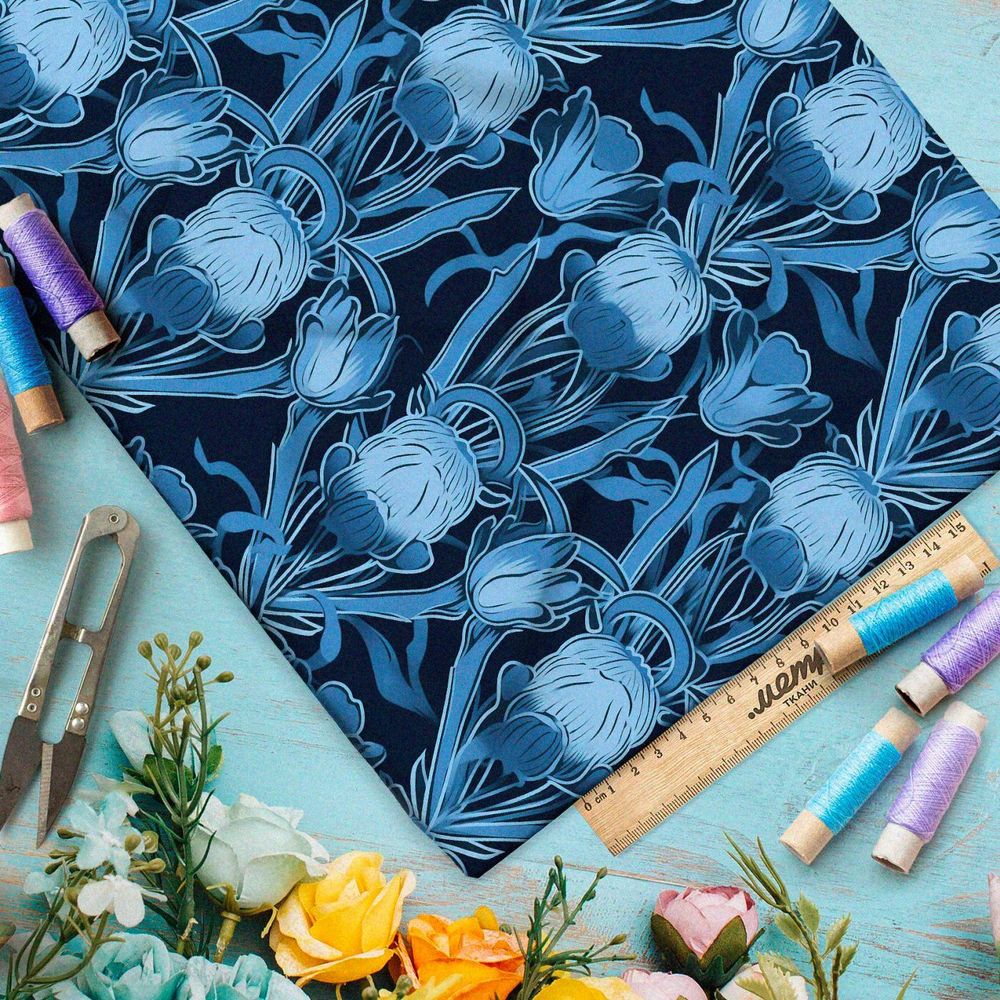 Ткань премиум габардин ночной концерт