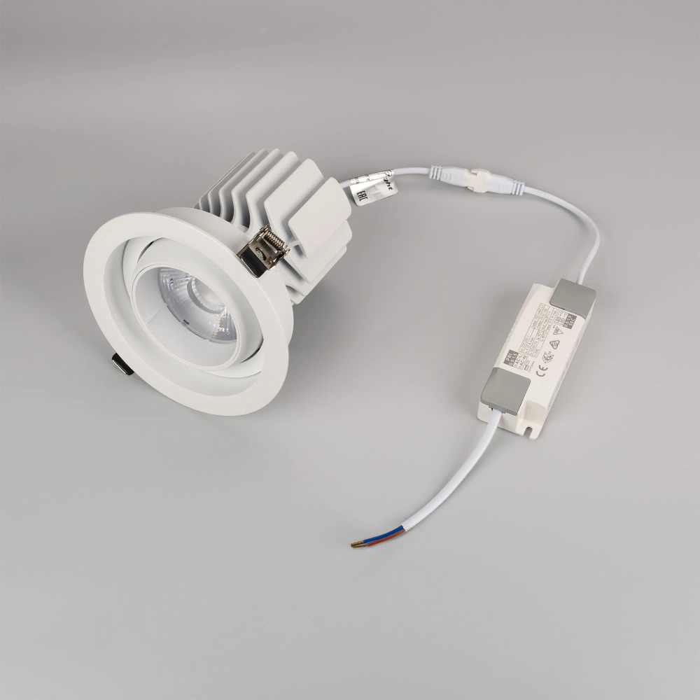 Светильник MS-VORTEX-BUILT-R135-30W Warm3000 (WH-WH, 17 deg, 230V) (Arlight, IP20 Металл, 5 лет) 056568