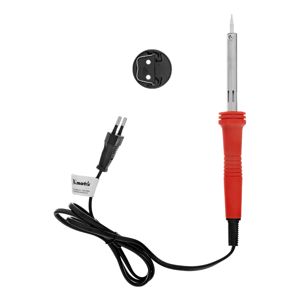 Паяльник, пласт. ABS с пониж. теплопровод, медный наконечник с долговеч. покрытием, 40W// Matrix