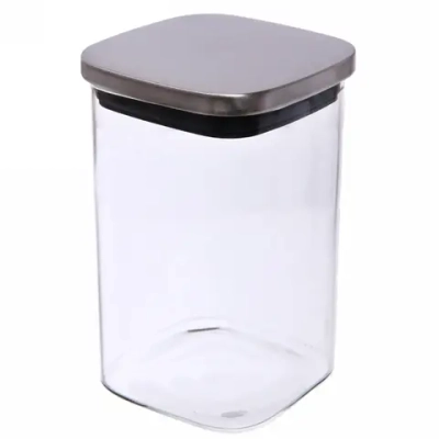 Банка стеклянная 1100мл «Хай-Тек» с металлической крышкой