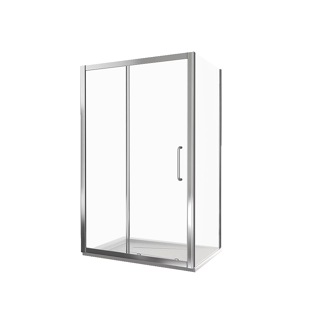 Душевой уголок Good Door Neo WTW+SP 110х90 стекло прозрачное/профиль хром